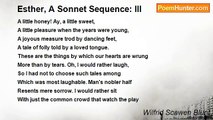 Wilfrid Scawen Blunt - Esther, A Sonnet Sequence: III
