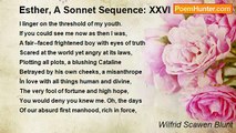 Wilfrid Scawen Blunt - Esther, A Sonnet Sequence: XXVI