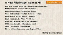 Wilfrid Scawen Blunt - A New Pilgrimage: Sonnet XIII