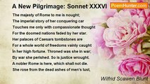 Wilfrid Scawen Blunt - A New Pilgrimage: Sonnet XXXVI