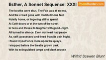 Wilfrid Scawen Blunt - Esther, A Sonnet Sequence: XXXI