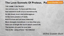 Wilfrid Scawen Blunt - The Love Sonnets Of Proteus.  Part II: To Juliet: XLIII