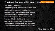 Wilfrid Scawen Blunt - The Love Sonnets Of Proteus.  Part II: To Juliet: XLVI
