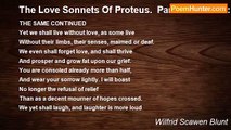Wilfrid Scawen Blunt - The Love Sonnets Of Proteus.  Part II: To Juliet: XLIV