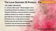 Wilfrid Scawen Blunt - The Love Sonnets Of Proteus.  Part II: To Juliet: XLIX