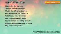 KwaNdebele Science School - I Don't Want You