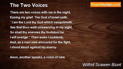 Wilfrid Scawen Blunt - The Two Voices