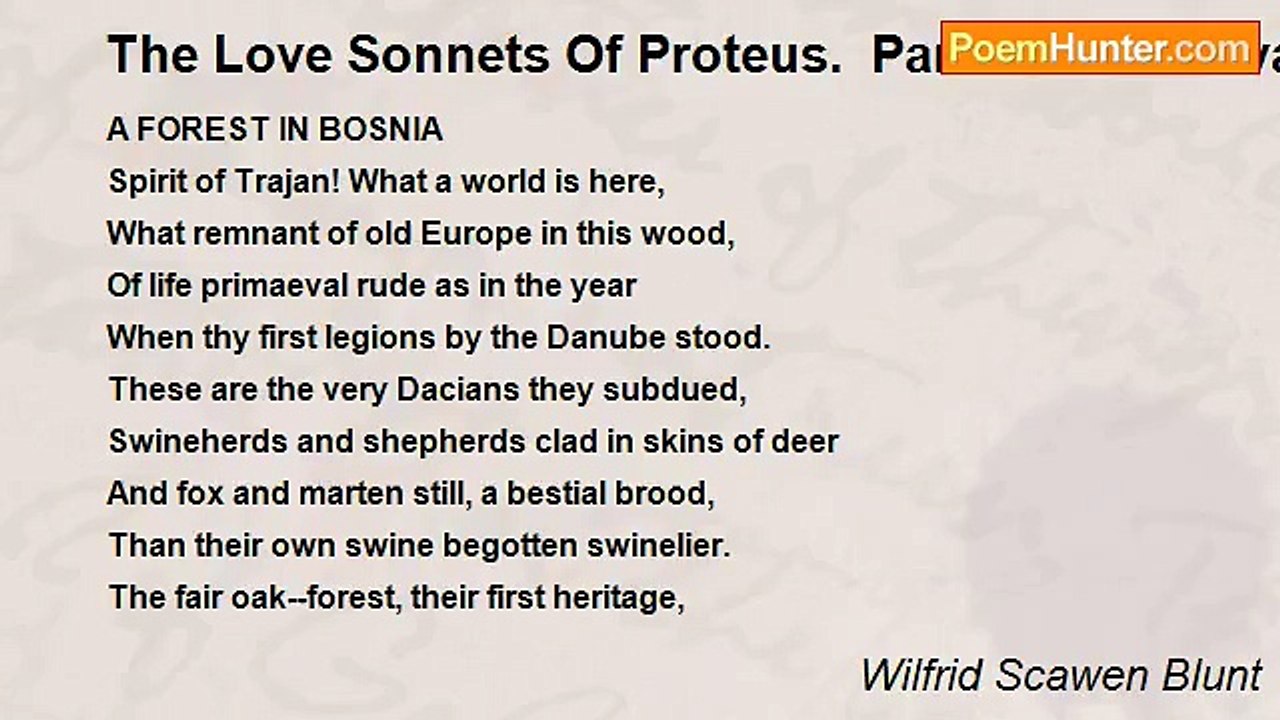 Wilfrid Scawen Blunt - The Love Sonnets Of Prot...