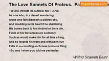 Wilfrid Scawen Blunt - The Love Sonnets Of Proteus.  Part III: Gods And False Gods: LVI