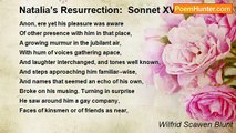 Wilfrid Scawen Blunt - Natalia’s Resurrection:  Sonnet XV