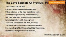 Wilfrid Scawen Blunt - The Love Sonnets Of Proteus.  Part IV: Vita Nova: LXXXVI