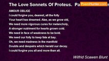 Wilfrid Scawen Blunt - The Love Sonnets Of Proteus.  Part III: Gods And False Gods: LXXIX