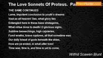 Wilfrid Scawen Blunt - The Love Sonnets Of Proteus.  Part II: To Juliet: LII