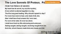 Wilfrid Scawen Blunt - The Love Sonnets Of Proteus.  Part III: Gods And False Gods: LXXII