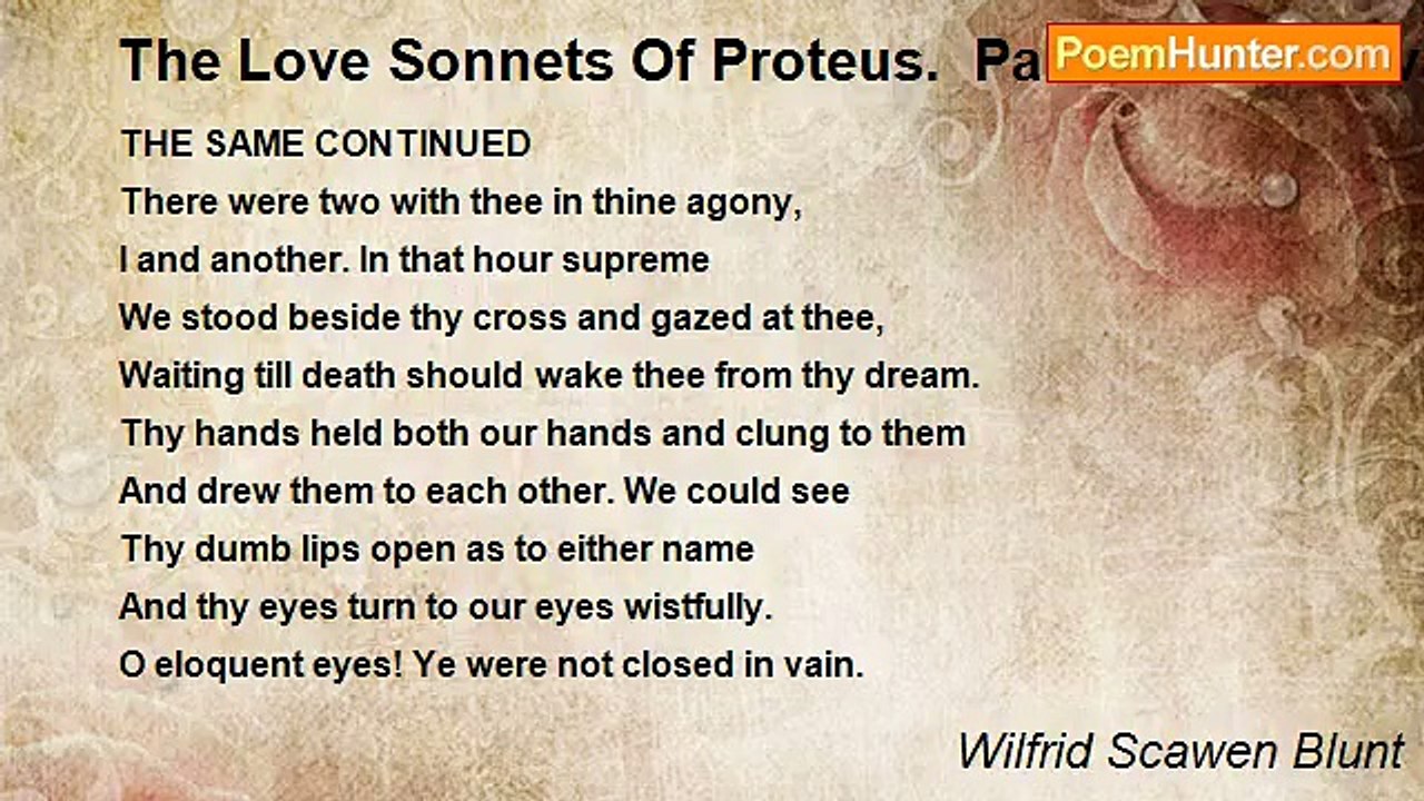 Wilfrid Scawen Blunt - The Love Sonnets Of Prot...