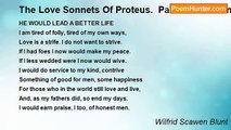 Wilfrid Scawen Blunt - The Love Sonnets Of Proteus.  Part III: Gods And False Gods: LXXXII
