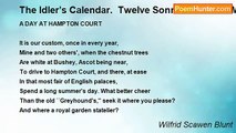 Wilfrid Scawen Blunt - The Idler’s Calendar.  Twelve Sonnets For The Months.  June