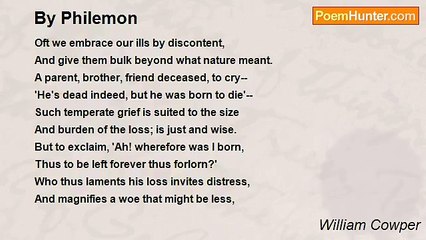 William Cowper - By Philemon