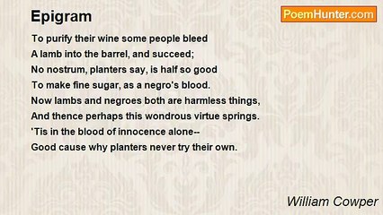 William Cowper - Epigram