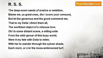 William Cowper - R. S. S.
