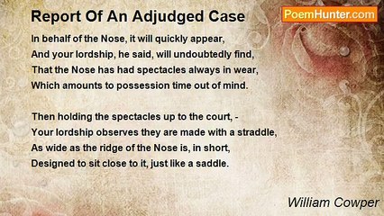 William Cowper - Report Of An Adjudged Case