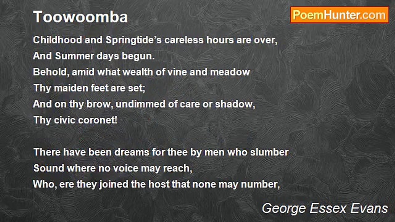 George Essex Evans - Toowoomba