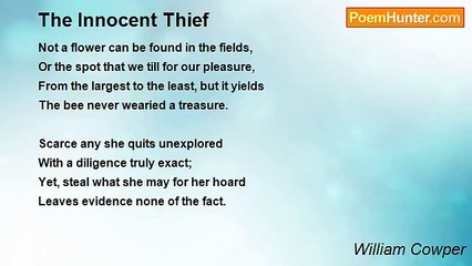 William Cowper - The Innocent Thief