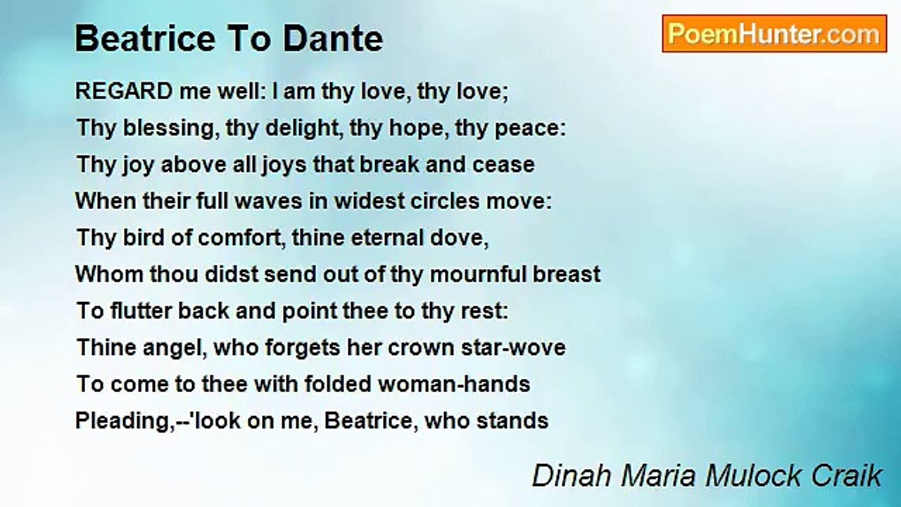 Dinah Maria Mulock Craik - Beatrice To Dante
