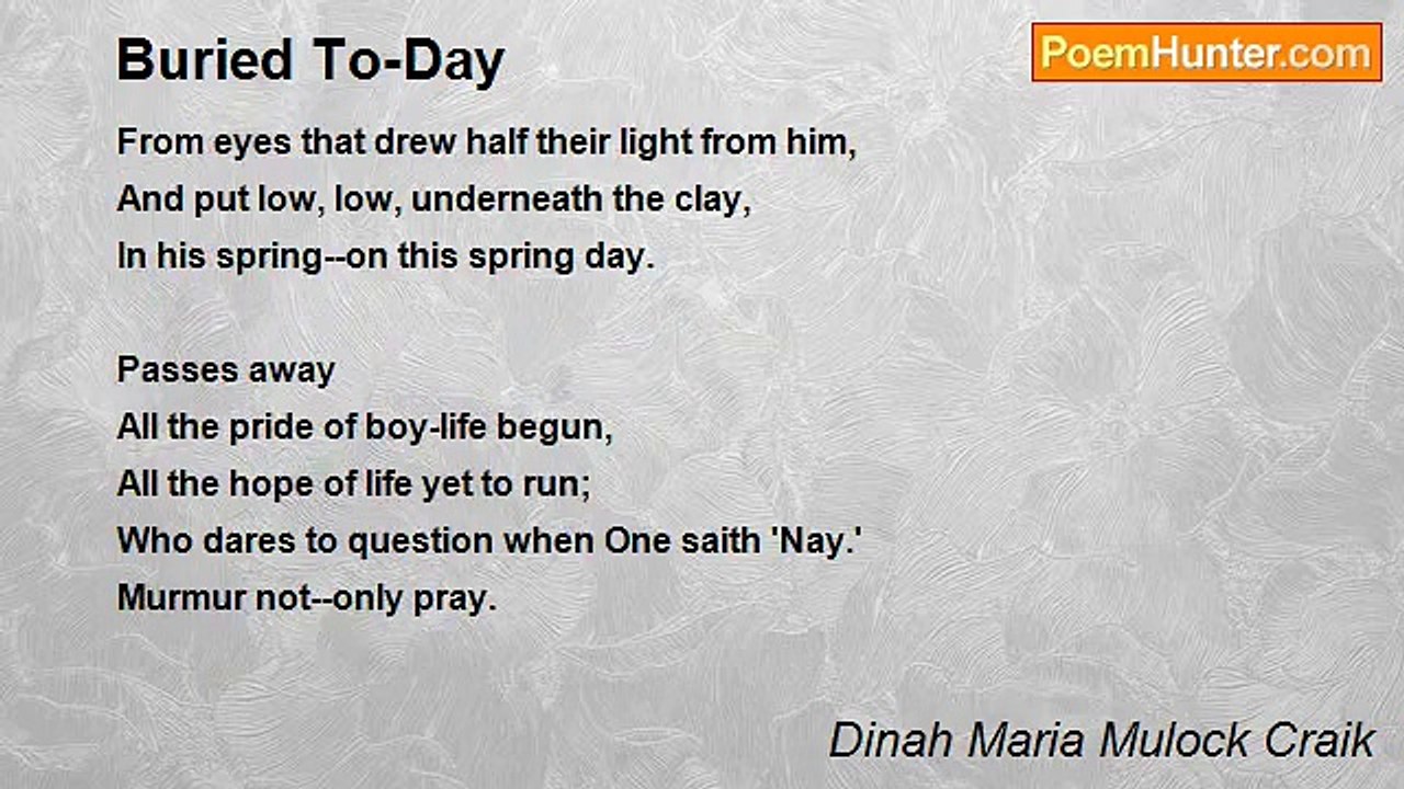 Dinah Maria Mulock Craik - Buried To-Day