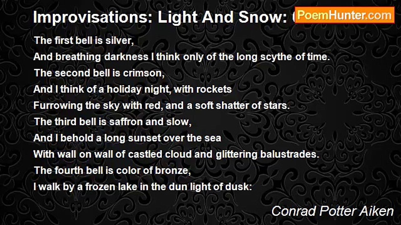 Conrad Potter Aiken - Improvisations: Light And Snow: 03