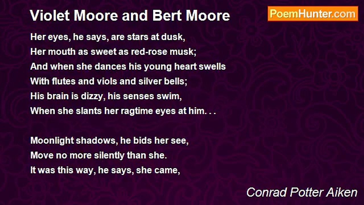 Conrad Potter Aiken - Violet Moore and Bert Moore