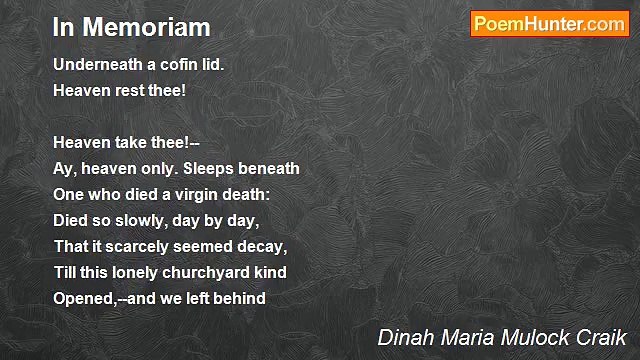 Dinah Maria Mulock Craik - In Memoriam