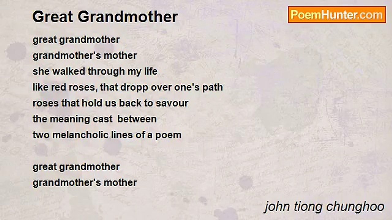 john tiong chunghoo - Great Grandmother