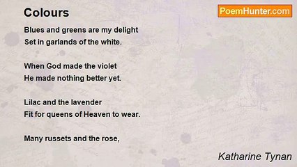 Katharine Tynan - Colours