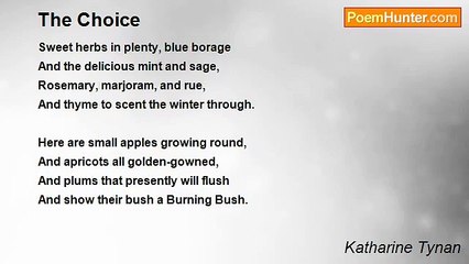 Katharine Tynan - The Choice