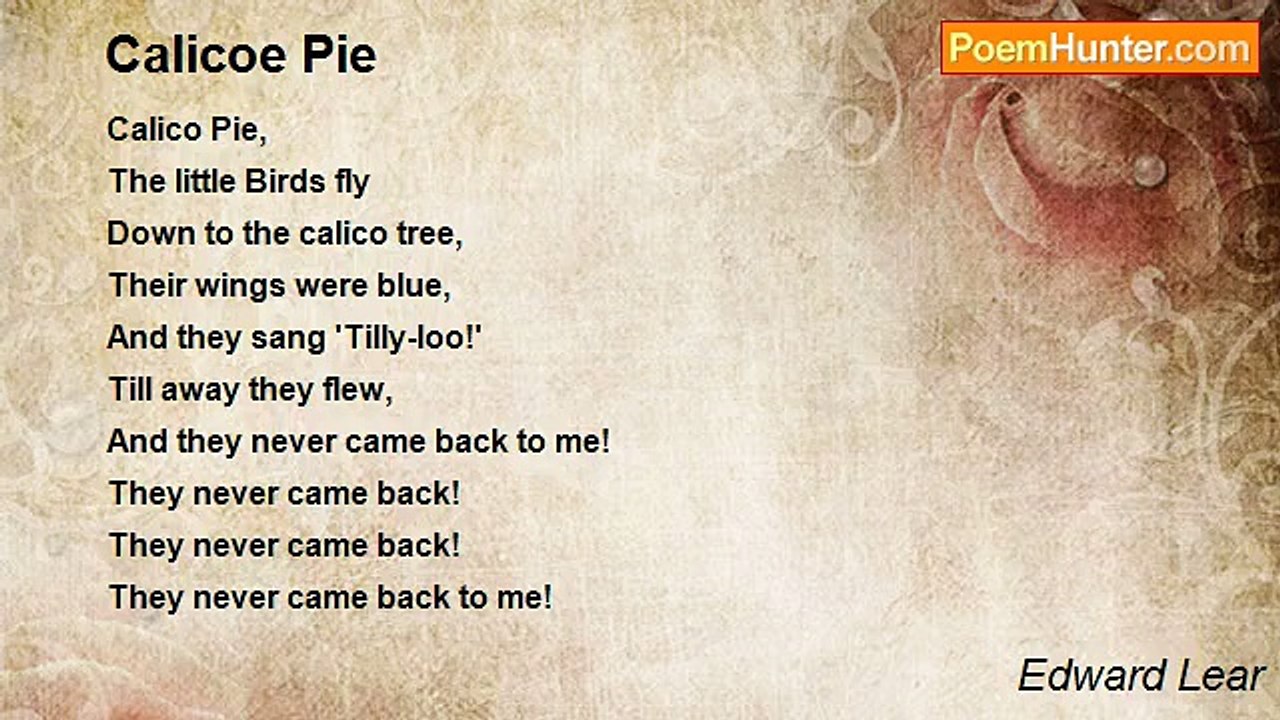 Edward Lear - Calicoe Pie