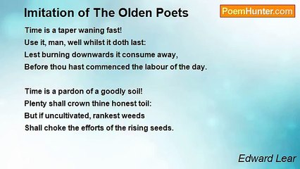 Edward Lear - Imitation of The Olden Poets