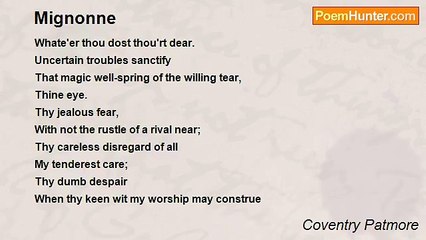 Coventry Patmore - Mignonne