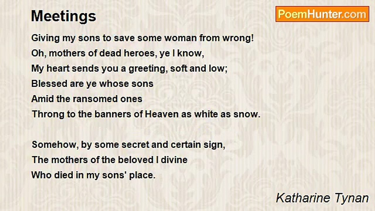 Katharine Tynan - Meetings
