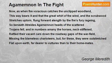 George Meredith - Agamemnon In The Fight