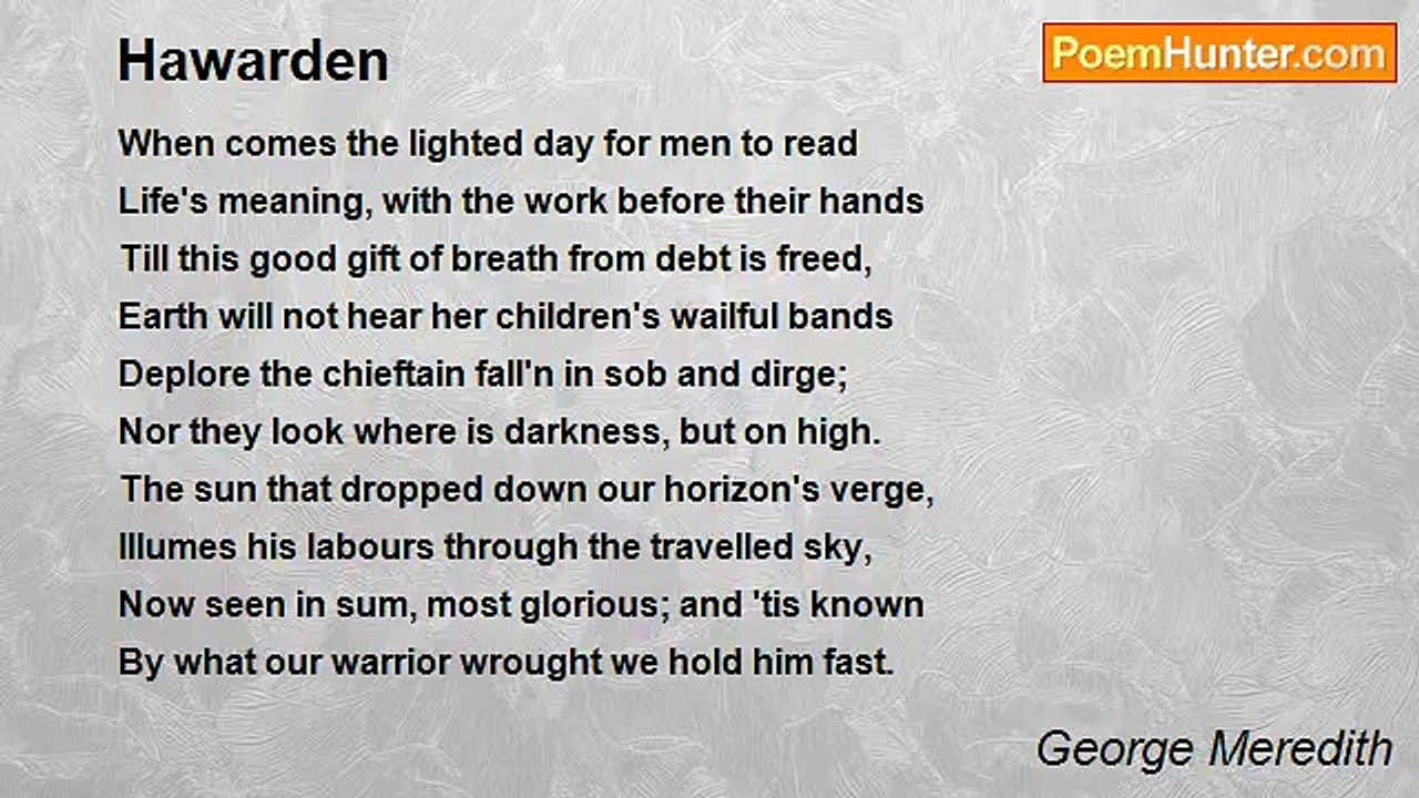 George Meredith - Hawarden