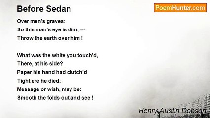 Henry Austin Dobson - Before Sedan