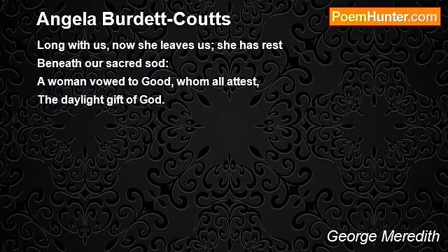 George Meredith - Angela Burdett-Coutts
