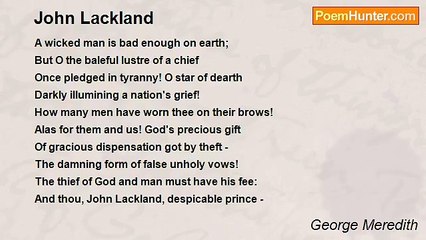 George Meredith - John Lackland