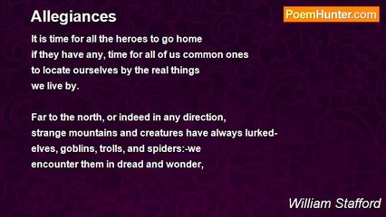 William Stafford - Allegiances