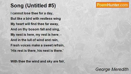 George Meredith - Song (Untitled #5)