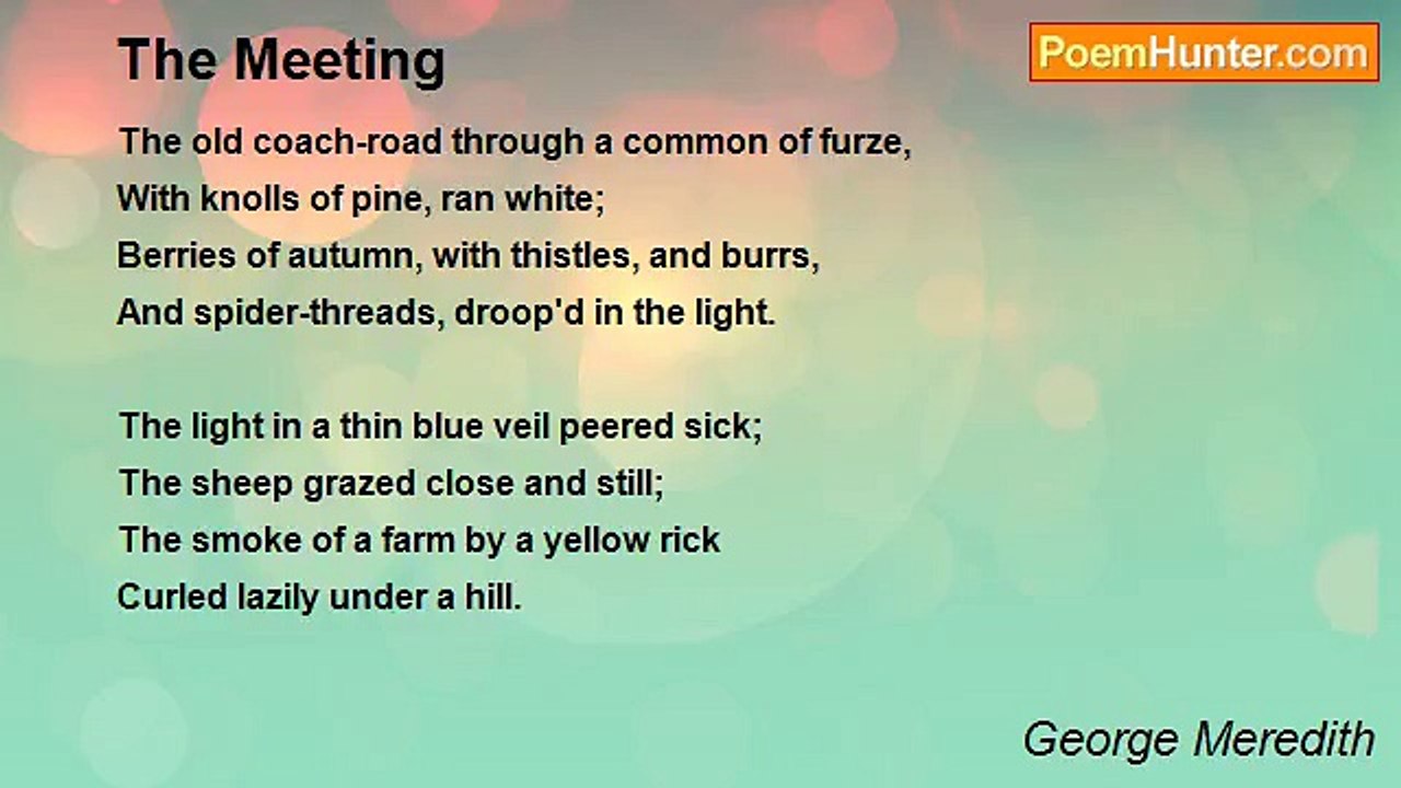 George Meredith - The Meeting