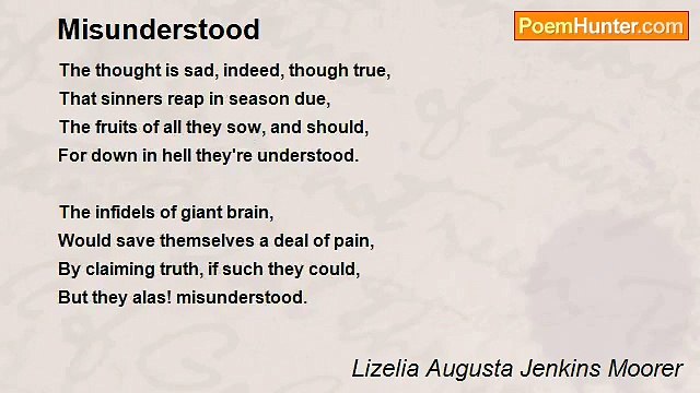 Lizelia Augusta Jenkins Moorer - Misunderstood