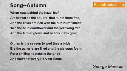 George Meredith - Song--Autumn