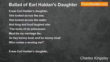 Charles Kingsley - Ballad of Earl Haldan's Daughter
